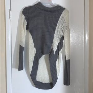 Grey and White Sweater